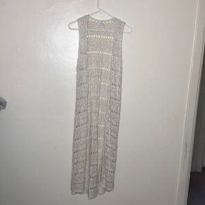 Joseph A. Cream colored cardigan.